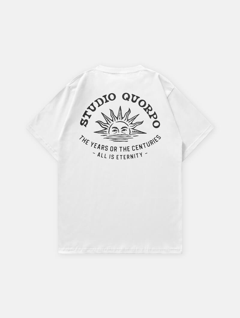 Dos du tee-shirt All Is Eternity blanc Studio Quorpo
