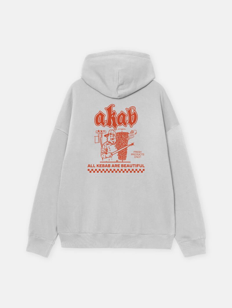 Dos du hoodie AKAB gris chiné Studio Quorpo