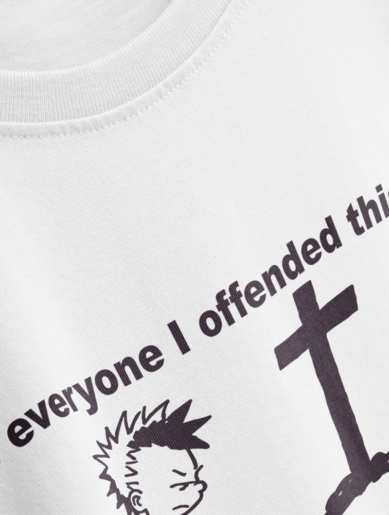 Tee-shirt Offended blanc Studio Quorpo – vue du détail de face